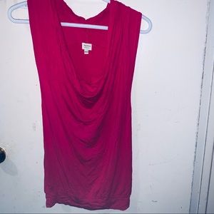 Talula Draper neck sleeveless blouse hot pink